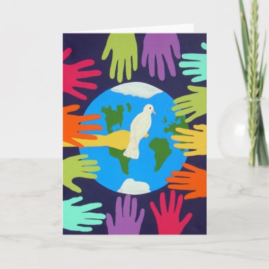 Vrede op aarde feestdagen kaart (Voorkant)