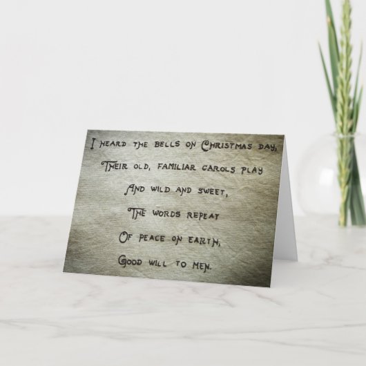 Vrede op aarde feestdagen kaart (Voorkant)