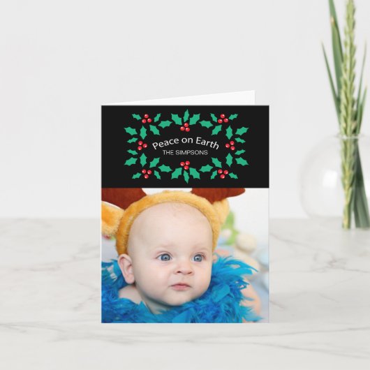 Vrede op aarde feestdagen kaart (Voorkant)