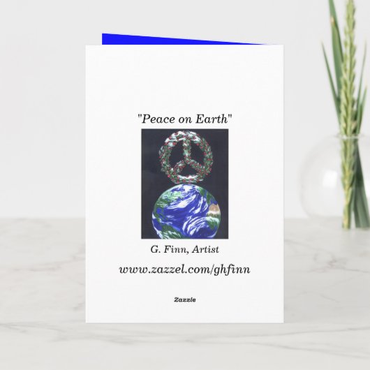 Vrede op aarde feestdagen kaart (Achterkant)