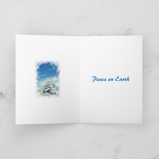 Vrede op aarde feestdagen kaart (Binnen)