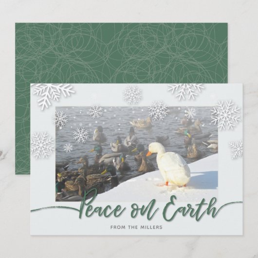 Vrede op aarde feestdagenkaart (Voorkant / Achterkant)