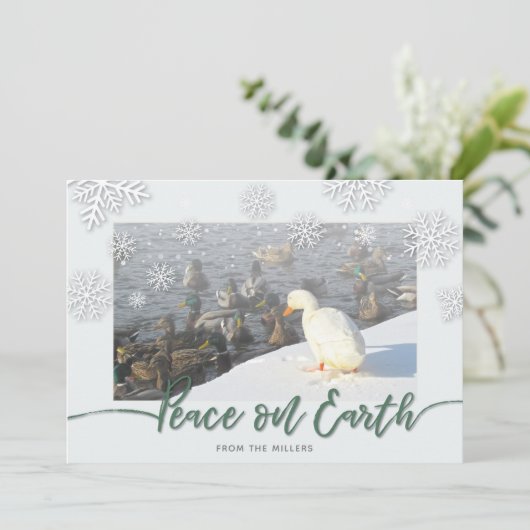 Vrede op aarde feestdagenkaart (Staand voorkant)