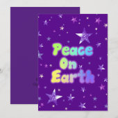 Vrede op aarde feestdagenkaart (Voorkant / Achterkant)