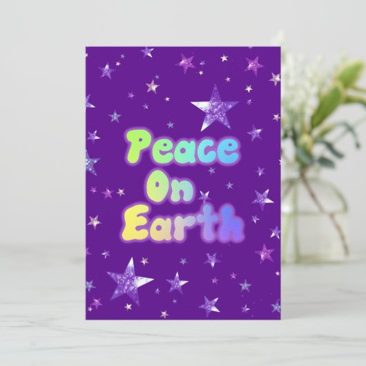 Vrede op aarde feestdagenkaart (Staand voorkant)