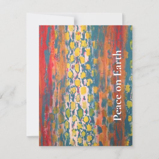 Vrede op aarde feestdagenkaart (Voorkant)