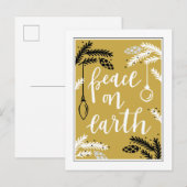 Vrede op aarde feestdagenkaart (Voorkant / Achterkant)