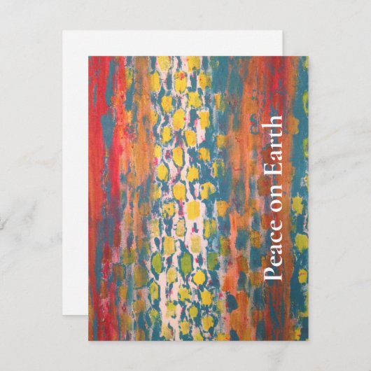 Vrede op aarde feestdagenkaart (Voorkant / Achterkant)