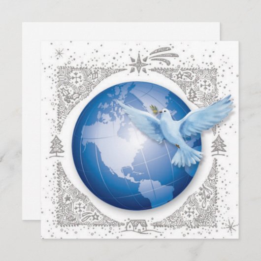 Vrede op aarde feestdagenkaart (Voorkant / Achterkant)