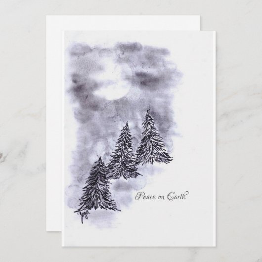 Vrede op aarde feestdagenkaart (Voorkant / Achterkant)