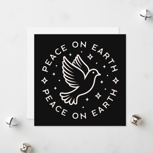 Vrede op aarde feestdagenkaart (Voorkant / Achterkant in situ)