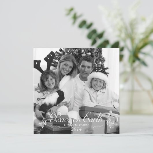 Vrede op aarde feestdagenkaart (Staand voorkant)