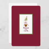 Vrede op aarde feestdagenkaart (Voorkant / Achterkant)