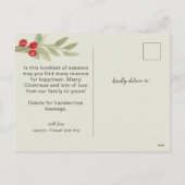 Vrede op aarde feestelijke kerstfoto's feestdagenkaart (Achterkant)