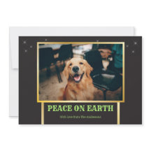 Vrede op aarde Festive Fun Modern Kerstfoto