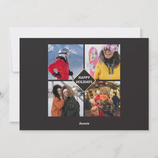 Vrede op aarde Festive Fun Modern Kerstfoto Feestdagenkaart (Achterkant)