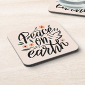 Vrede op Aarde Floral Design Bier Onderzetter (Linkerzijde)