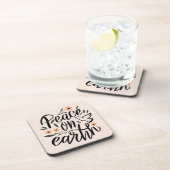 Vrede op Aarde Floral Design Bier Onderzetter (Rechterzijde)