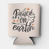 Vrede op Aarde Floral Design Blikjeskoeler (Voorkant)