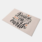 Vrede op Aarde Floral Design Deurmat (Schuin)