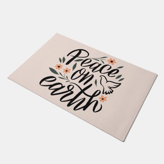 Vrede op Aarde Floral Design Deurmat (Schuin)