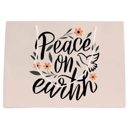 Vrede op Aarde Floral Design Groot Cadeauzakje (Voorkant)