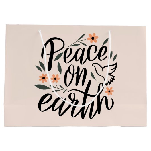 Vrede op Aarde Floral Design Groot Cadeauzakje (Achterkant)