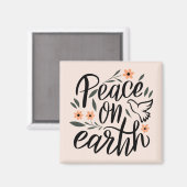 Vrede op Aarde Floral Design Magneet (Voorkant / Achterkant)