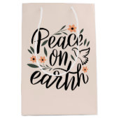 Vrede op Aarde Floral Design Medium Cadeauzakje (Voorkant)