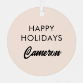 Vrede op Aarde Floral Design Metalen Ornament (Achterkant)