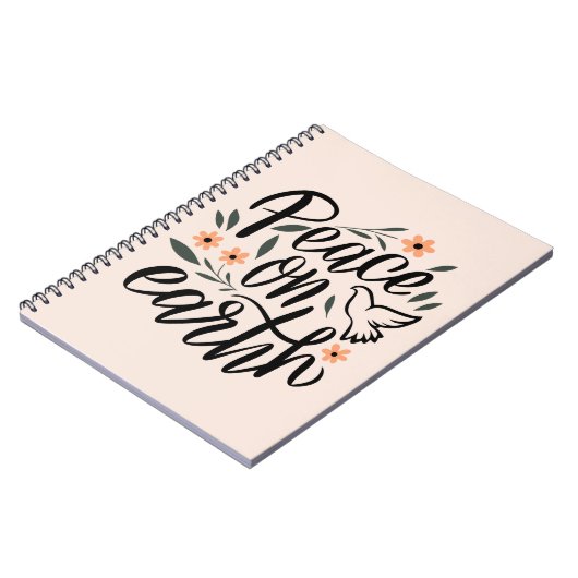 Vrede op Aarde Floral Design Notitieboek (Linkerzijde)