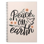 Vrede op Aarde Floral Design Notitieboek (Voorkant)