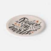 Vrede op Aarde Floral Design Papieren Bordje (Gekanteld)