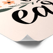 Vrede op Aarde Floral Design Poster (Hoek)