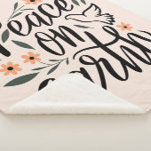 Vrede op Aarde Floral Design Sherpa Deken (3/4)