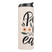 Vrede op Aarde Floral Design Thermosbeker (Gedraaid links)