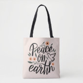 Vrede op Aarde Floral Design Tote Bag (Voorkant)