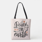 Vrede op Aarde Floral Design Tote Bag (Achterkant)