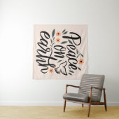 Vrede op Aarde Floral Design Wandkleed (In Situ (horizontaal))