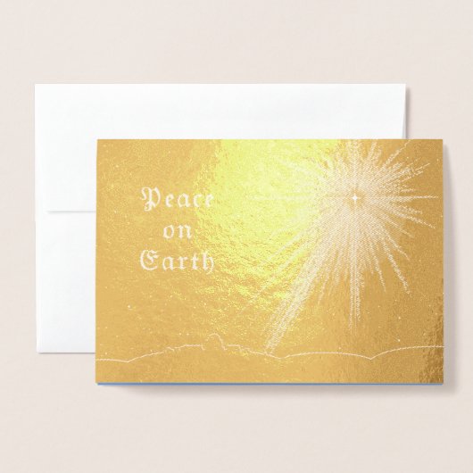Vrede op aarde folie kaarten (Voorkant met envelop)