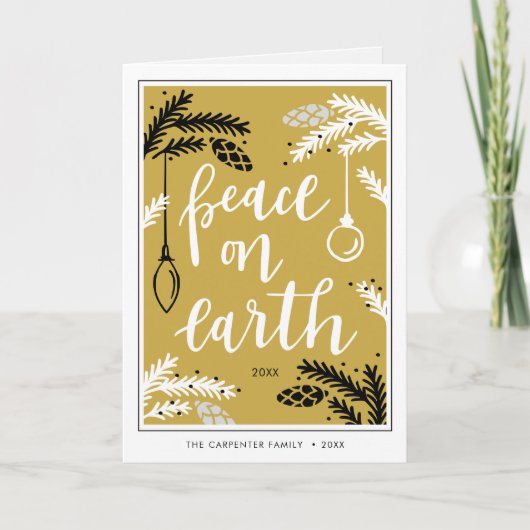 Vrede op Aarde | Foto Kerstkaart Feestdagen Kaart (Voorkant)