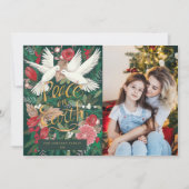 Vrede op aarde Foto Kerstmis Feestdagenkaart (Voorkant)
