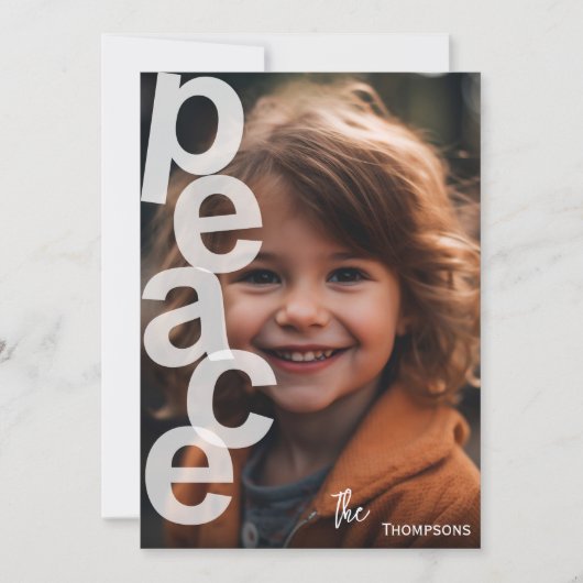 Vrede op aarde, foto kerstmis wenskaart feestdagenkaart (Voorkant)