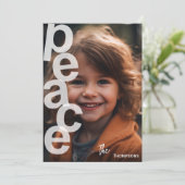 Vrede op aarde, foto kerstmis wenskaart feestdagenkaart (Staand voorkant)