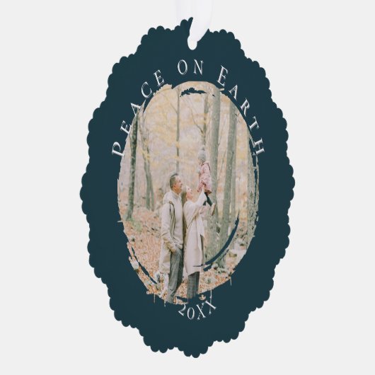 Vrede op Aarde Foto Ornament (Rechts)
