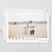 VREDE op aarde Foto Vakantiegroet Feestdagenkaart (Voorkant)