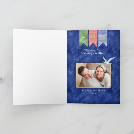 Vrede op aarde| Foto van Blessenaar Holiday Feestdagen Kaart (Binnen)