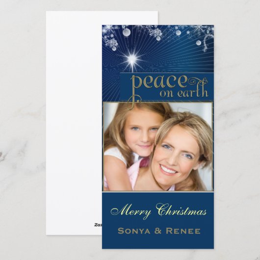 Vrede op aarde fotokaart sjabloon (Voorkant / Achterkant)