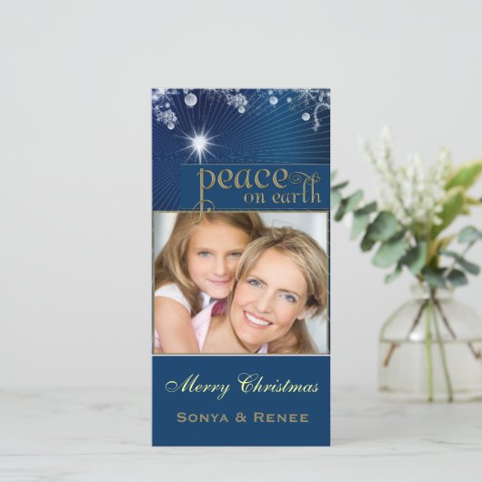 Vrede op aarde fotokaart sjabloon (Staand voorkant)