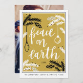 Vrede op aarde | Fotovakantiekaart Feestdagenkaart (Voorkant / Achterkant)